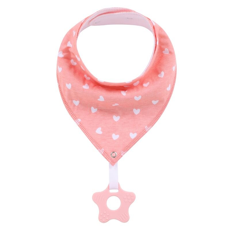 Drool Bib Bandana with Silicone Teether